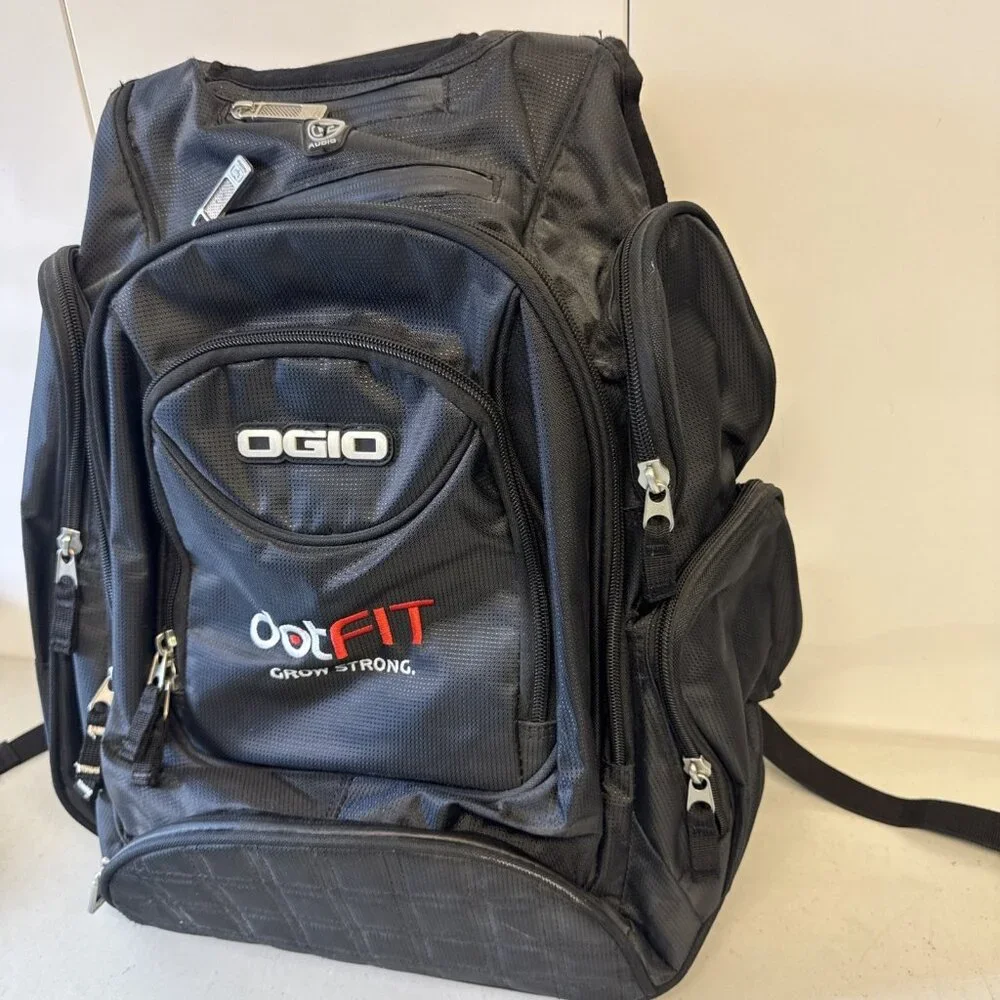 OGIO Metro Computer Laptop Backpack, Black Dot Fit‎ Embroidery
